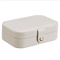PU Leather Multifunctional Jewelry Box with Cardboard & Velveteen Rectangle Double Layer Sold By PC