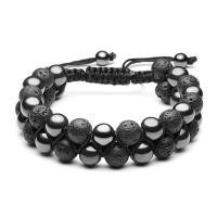 Bracelets Woven Ball pierres précieuses, pierre gemme, avec corde en nylon, différents matériaux pour le choix & réglable & pour homme, 8mm, Vendu par Environ 7.8-11.8 pouce brin