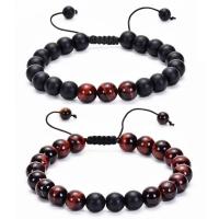 Gemstone Woven Ball Bracelets with Nylon Cord & Unisex & adjustable Length Approx 6.6 Inch Sold By Lot