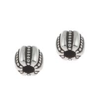 Stainless Steel European Beads, 316L Stainless Steel, blacken, original color, 10x8mm, Hole:Approx 4mm, 5PCs/Bag, Sold By Bag