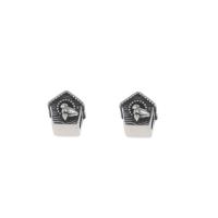 Stainless Steel European Beads, 316L Stainless Steel, House, blacken, original color, 9.50x10x11mm, Hole:Approx 4.5mm, 5PCs/Bag, Sold By Bag