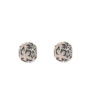 Stainless Steel European Beads, 316L Stainless Steel, Round, enamel & blacken, pink, 10x9mm, Hole:Approx 4.5mm, 5PCs/Bag, Sold By Bag