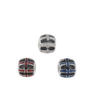 Stainless Steel European Beads, 316L Stainless Steel, enamel & blacken, more colors for choice, 10x9mm, Hole:Approx 4mm, 5PCs/Bag, Sold By Bag