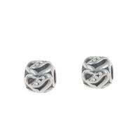 Stainless Steel European Beads, 316L Stainless Steel, Round, with rhinestone, original color, 10x9mm, Hole:Approx 4mm, 5PCs/Bag, Sold By Bag