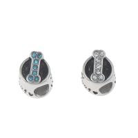 Stainless Steel European Beads 316L Stainless Steel enamel & with rhinestone Approx 4mm Sold By Bag