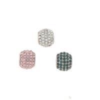 316L Stainless Steel European Bead, Round, Mini & fashion jewelry & DIY & with rhinestone, more colors for choice, 10x9mm, Hole:Approx 4mm, 5PCs/Bag, Sold By Bag