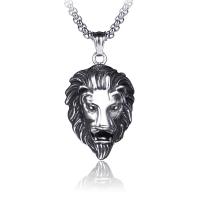 Titanium Steel Pendants Lion fashion jewelry & Unisex silver color Sold By PC