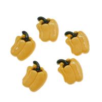 Alimentos Resina Cabochon, pimenta, joias de moda & DIY, amarelo, 19x16x5mm, 500PCs/Bag, vendido por Bag