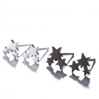 Stainless Steel Stud Earrings, 316 Stainless Steel, Star, plated, fashion jewelry & for woman, more colors for choice, 7mm, Sold By Pair