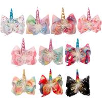 Cloth Children Hair Accessories, with Iron, handmade, cute & Girl & fashion jewelry, more colors for choice, 180mm, Sold By PC