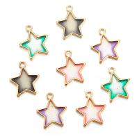 Zinc Alloy Enamel Pendants gold color plated mixed colors nickel lead & cadmium free 15*20mm 18*16mm  Sold By Lot