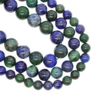 Lapislazuli Perlen, rund, verschiedene Größen vorhanden, gemischte Farben, Bohrung:ca. 1mm, verkauft per ca. 14.9 ZollInch Strang