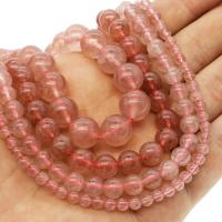 Strawberry Quartz Beads Round pink Approx 1mm Sold Per Approx 14.9 Inch Strand