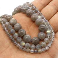 Natural Labradorite Beads, Round, different size for choice, grey, Hole:Approx 1mm, Sold Per Approx 14.9 Inch Strand