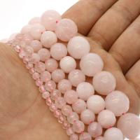 Natürliche Rosenquarz Perlen, rund, verschiedene Größen vorhanden & facettierte, Rosa, Bohrung:ca. 1mm, verkauft per ca. 14.9 ZollInch Strang