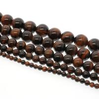 Tigerauge Perlen, rund, verschiedene Größen vorhanden, Bohrung:ca. 1mm, verkauft per ca. 14.9 ZollInch Strang