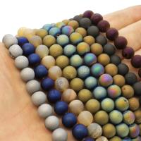 Laugh Rift Agate Beads, Round, plated, different size for choice, more colors for choice, Hole:Approx 1mm, Sold Per Approx 14.9 Inch Strand