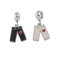 Stainless Steel European Pendants, 304 Stainless Steel, Trousers, enamel, more colors for choice, 23x12x1mm, Hole:Approx 4mm, 10PCs/Bag, Sold By Bag