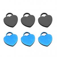 Stainless Steel Heart Pendants, plated, fashion jewelry & DIY, more colors for choice, 17x20mm, Hole:Approx 1mm, 10PCs/Bag, Sold By Bag