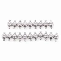 Brass Magnetic Clasp, silver color plated, fashion jewelry & double-hole, nickel, lead & cadmium free, 8x14mm, Hole:Approx 1.2mm, 20PCs/Bag, Sold By Bag