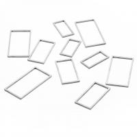 Stainless Steel Jewelry Cabochon Rectangle plated & hollow Sold By Bag