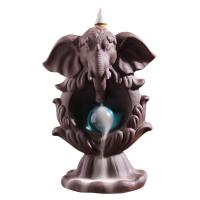 Backflow Incense Burner, Purple Clay, handmade, without incense & for home and office & durable, brown, 121x171mm, Sold By PC