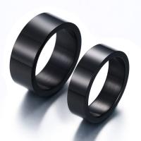 Stainless Steel Finger Ring, plated, fashion jewelry & Unisex & different styles for choice, black, Sold By PC