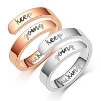 Stainless Steel Cuff Finger Ring, vintage & fashion jewelry & Unisex, more colors for choice, 5mm, US Ring Size:9, 2PCs/Lot, Sold By Lot