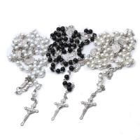 Glasperlen Halskette, mit Zinklegierung, plattiert, Modeschmuck & unisex, keine, 38x20mm, verkauft von Strang