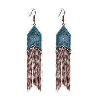 Fashion Fringe Earrings, Tibetan Style, for woman, more colors for choice, Sold By Pair