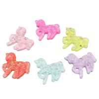 Cartoon Resin Cabochon, Unicorn, fashion jewelry & DIY, more colors for choice, 42x36x6mm, 200PCs/Bag, Sold By Bag