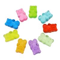 Cartoon Resin Cabochon, Bear, cute & fashion jewelry & DIY, more colors for choice, 16x10x7mm, 200PCs/Bag, Sold By Bag