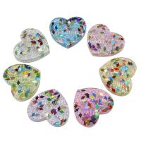 Fashion Resin Cabochons, Heart, fashion jewelry & DIY, more colors for choice, 22x25x6mm, 200PCs/Bag, Sold By Bag