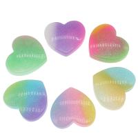 Fashion Resin Cabochons, Heart, fashion jewelry & DIY, more colors for choice, 22x24x5mm, 200PCs/Bag, Sold By Bag