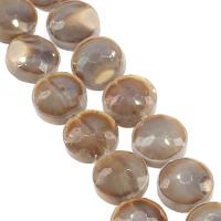 Perles en verre de mode, bijoux de mode & DIY & facettes, kaki, 14x14x8mm, Trou:Environ 1mm, 50PC/brin, Vendu par brin