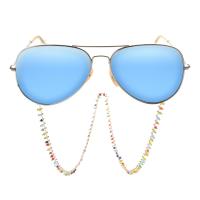 Tibetan Style Glasses Chain, with Seedbead & silicone cap, plated, durable & anti-skidding & for woman, nickel, lead & cadmium free, Sold Per Approx 27.6 Inch Strand