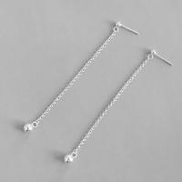 925 Sterling Silver Drop &  Dangle Earrings sterling silver post pin fashion jewelry & for woman 76mm Sold By Lot