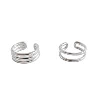925er Sterling Silber Ohrring Clip, verschiedene Stile für Wahl & für Frau, Silberfarbe, 3PCs/Menge, verkauft von Menge