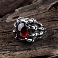 Tibetan Style Finger Ring, with Gemstone, vintage & different size for choice & for man, more colors for choice, nickel, lead & cadmium free, 2PCs/Lot, Sold By Lot