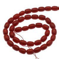 Perles en corail naturel, bijoux de mode & DIY, rouge, 9*6mm, Trou:Environ 1mm, Environ 41PC/brin, Vendu par Environ 14.9 pouce brin