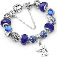 Zinc Alloy European Bracelet with Crystal & Brass plated & for woman & enamel & with rhinestone Sold By Strand