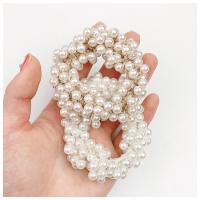 Ponytail Holder Plastic Pearl with Elastic Thread fashion jewelry & for woman 70mm Sold By PC