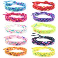 Polyester Bracelet, random style & fashion jewelry & adjustable & for woman, mixed colors, 45cm, Sold By PC