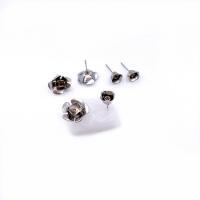 Nerezová ocel Náušnice příspěvek, Nerez, módní šperky & DIY & různé velikosti pro výběr, Původní barva, 13mm   7mm  8m, 100PC/Lot, Prodáno By Lot
