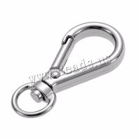 Tibetan Style Key Clasp, durable & fashion jewelry, silver color, nickel, lead & cadmium free, 12.2mmx32mm, 30PCs/Lot, Sold By Lot