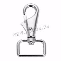 Zinc Alloy Key Clasp durable & fashion jewelry silver color nickel lead & cadmium free 12.62mmx26mm Sold By Lot