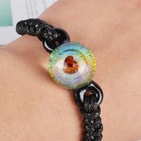 Lampwork Bracelets with PU Leather Cord blow fashion jewelry & Unisex Sold Per Approx 7 Inch Strand