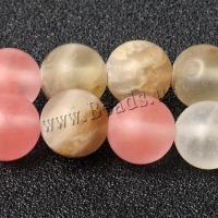 Watermelon Beads Round polished DIY & frosted Sold Per Approx 15 Inch Strand