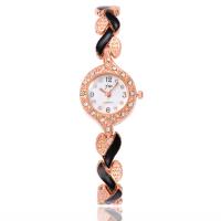 Women Watch Bracelet Zinc Alloy with Glass plated fashion jewelry & for woman & enamel & with rhinestone nickel lead & cadmium free 210mm Sold By PC