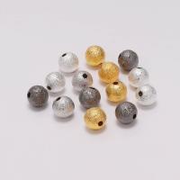 Perles bijoux en laiton, Rond, Placage, DIY & normes différentes pour le choix, plus de couleurs à choisir, protéger l'environnement, sans nickel, plomb et cadmium, Vendu par sac